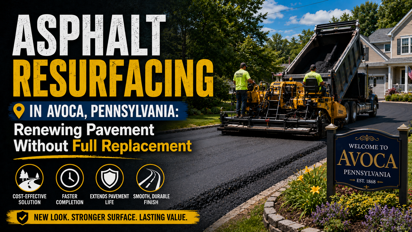Asphalt Resurfacing in Avoca, Pennsylvania: Renewing Pavement Without Full Replacement